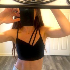 Carbon 38 black sport bra